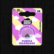 Holy Hemp Purple Milkshake Packung in Lila-Gelb mit US-EU Flaggen, US Genetics und 3X Full Season